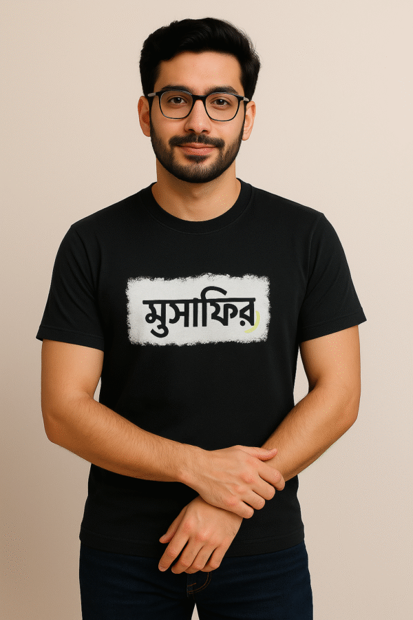 "Musafir" Premium Black T-Shirt - Image 2