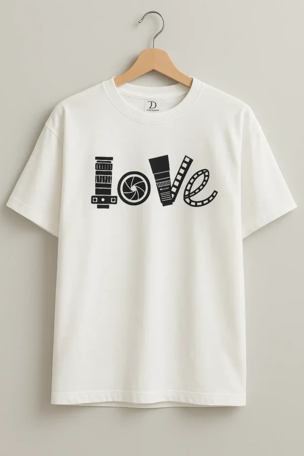 Lens of Love – Photography Theme Oversized Tee - Zykoq