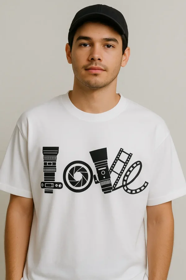 Lens of Love – Photography Theme Oversized Tee - Zykoq - Image 5